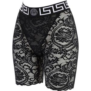 VERSACE Black Lace Cycling Shorts Versace Underwear